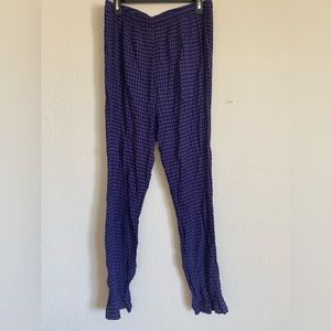 Vintage 1980s Purple and Black Checkered Pants